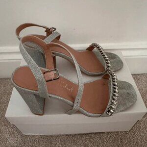New Look Glittering Silver Heels